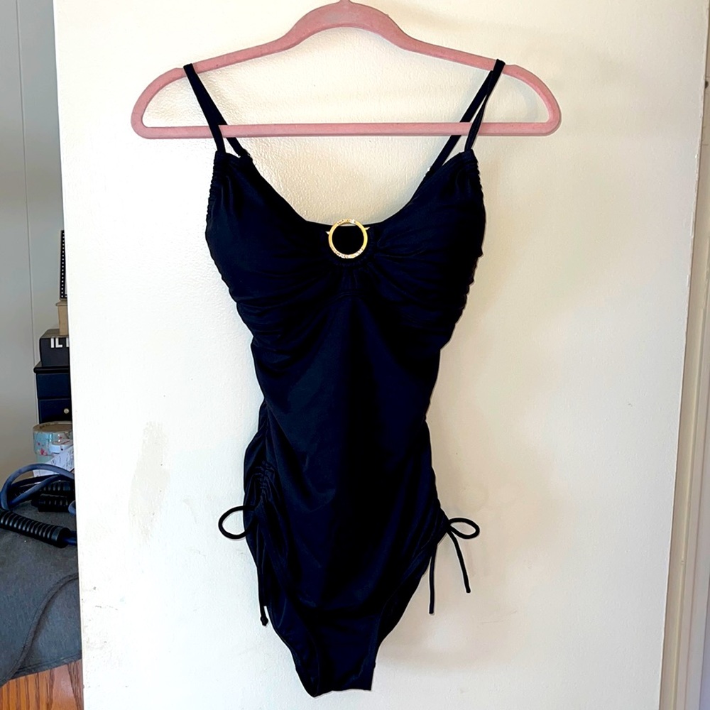 Michael Kors Black One Piece Bathing Suit, Size 6